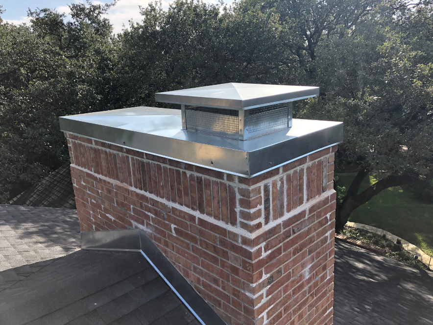 Close-up of a galvanized cap edge